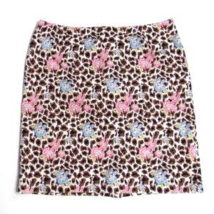 Nicole Miller Print Cotton Skirt sz 12